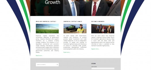 Empirical Capital's objective is to work closely with Government and Agricultural Industry to provide capital and incentive to stimulate the growth and ensure the future of that part of our economy.
Their website needed to be informative as well as secure so that only members were able to benefit from the content held with in it.